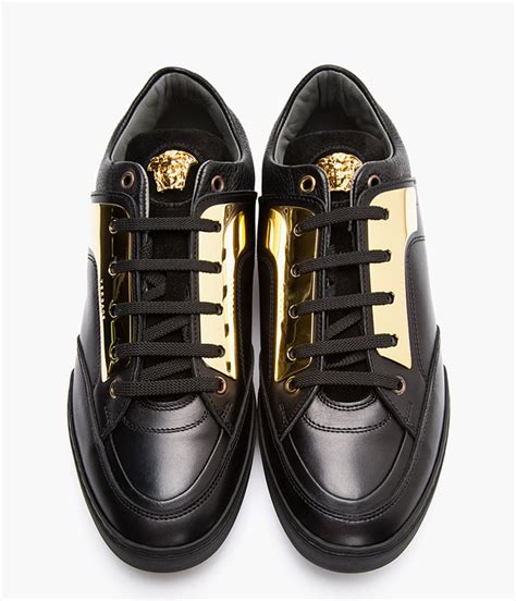 louis versace shoes|Versace black leather shoes.